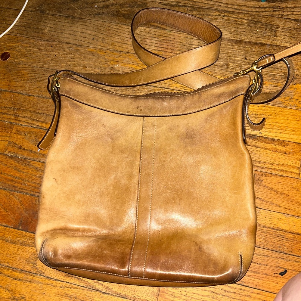 Coach Tan Leather Shoulder Bag